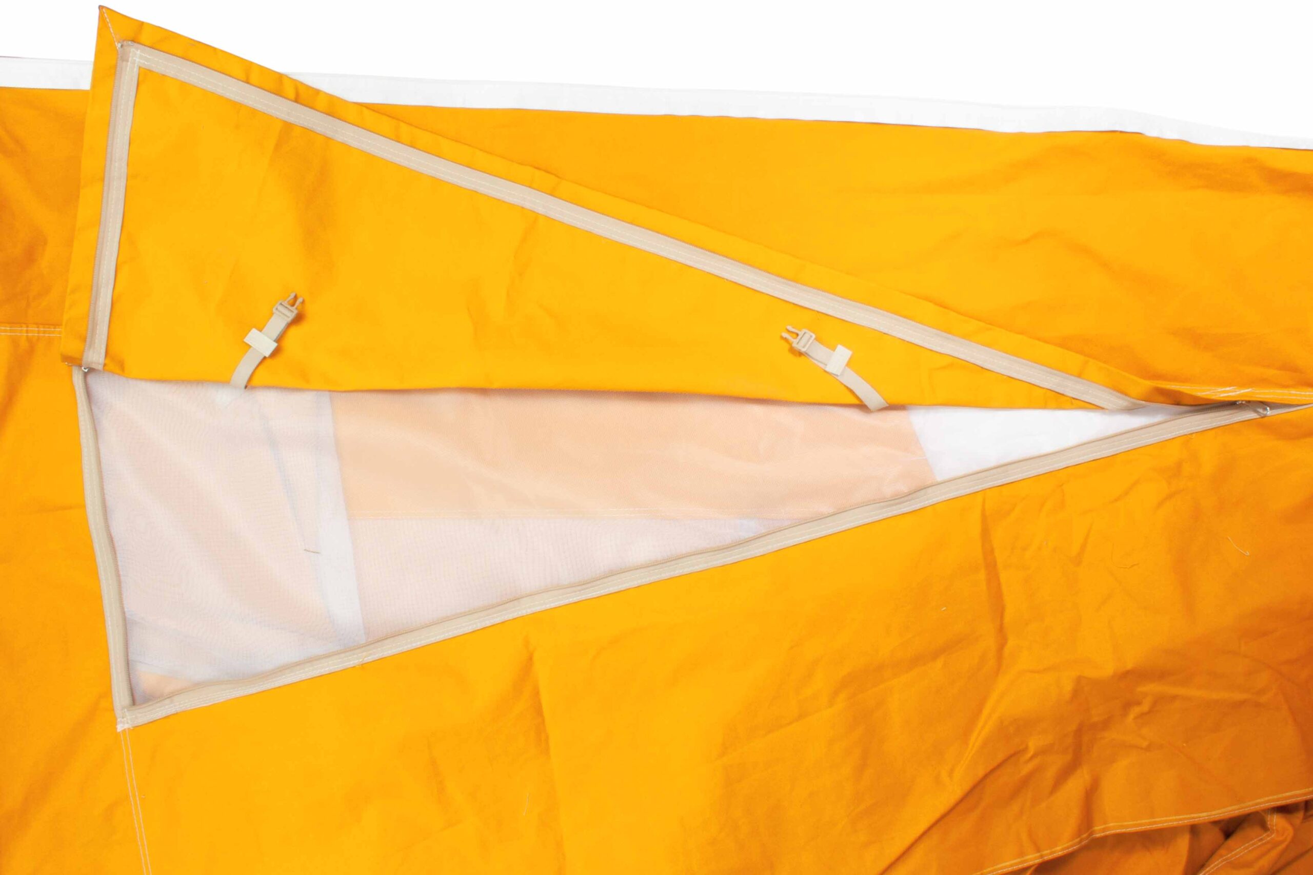 VW T2B Westfalia Tentdoek voor hefdak. Geel met 3 vensters. Kwaliteit A+ Uitmuntend Ten Cate doek! - Image 3