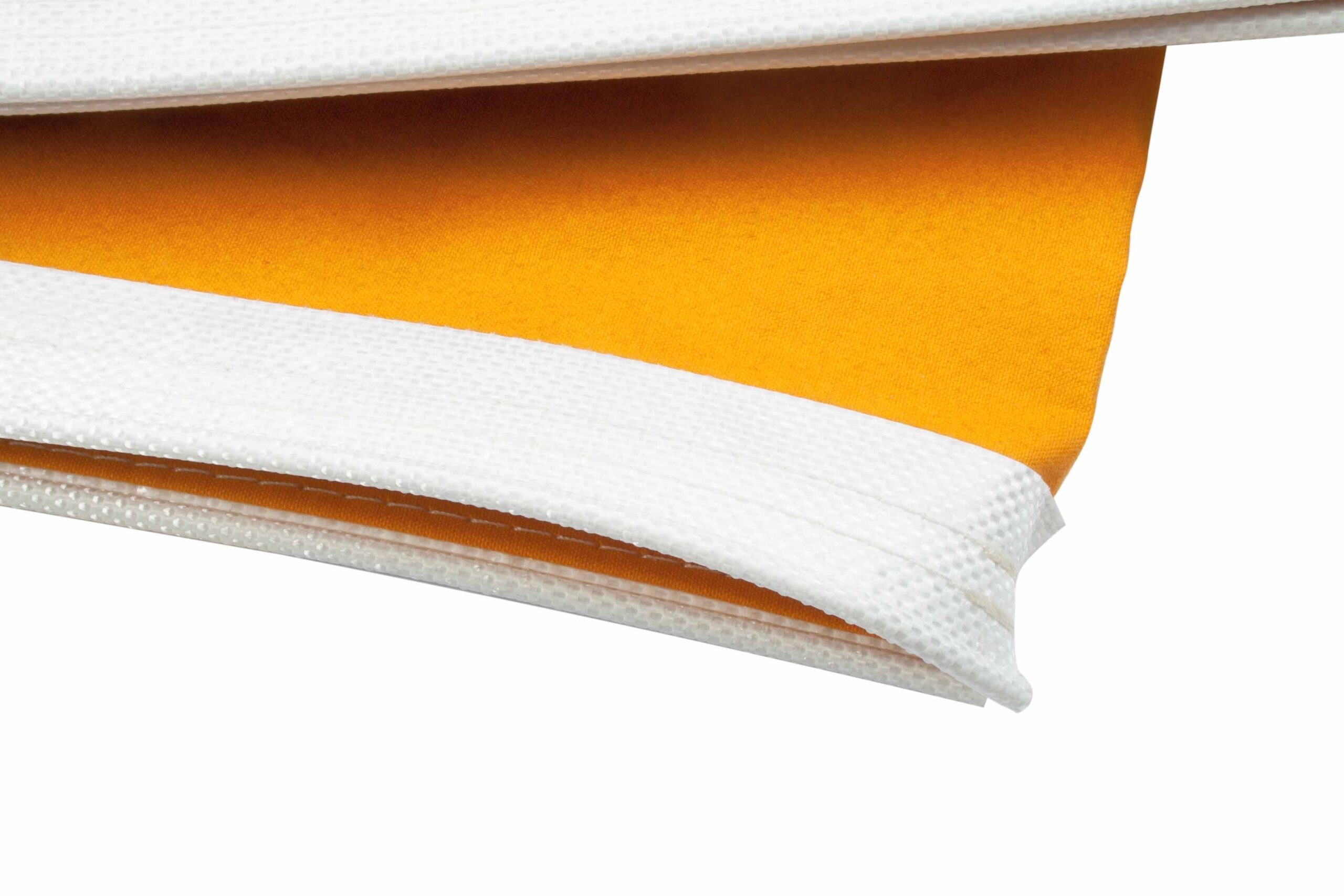 VW T2B Westfalia Tentdoek voor hefdak. Geel met 3 vensters. Kwaliteit A+ Uitmuntend Ten Cate doek! - Image 6