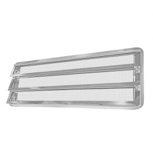 VW T2A T2B Westfalia Louvreraam compleet, knop rechts.