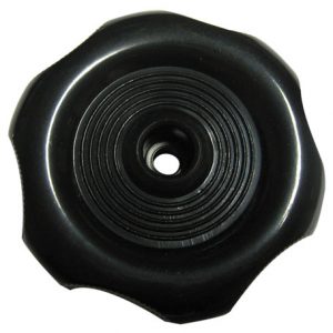 VW T2A T2B Louvreraam knop. Zwart.