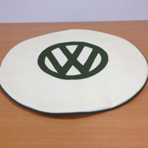 VW T2B Hoes voor reservewiel, buitenzijde bus (neus). Groen.