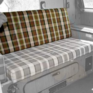 VW T2B Hoes rugleuning bedbank 3/4 breed. Bruin-beige.