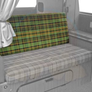 VW T2B Hoes rugleuning bedbank 3/4 breed. Groen-geel.