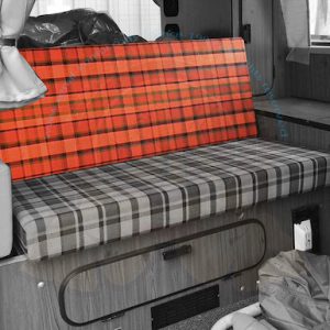 VW T2B Hoes rugleuning bedbank 3/4 breed. Oranje-rood.