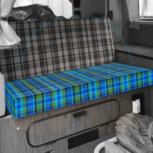 VW T2B Hoes zitting bedbank 3/4 breed. Blauw-groen.